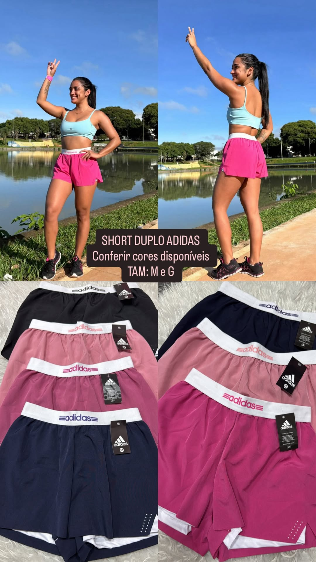 Combo Short Duplo Adidas